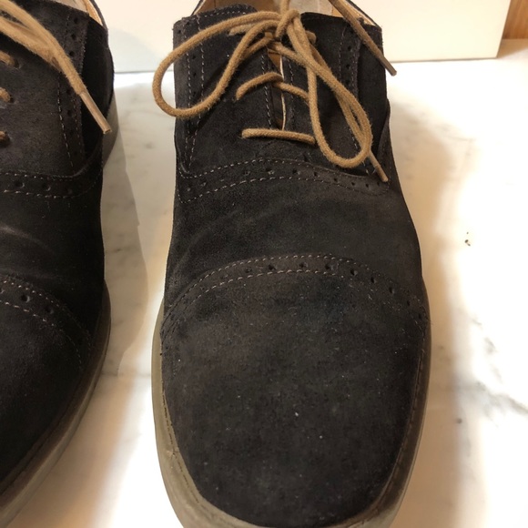 Calvin Klein Gaige 13 Brown Suede Leather Oxfords - Picture 4 of 16